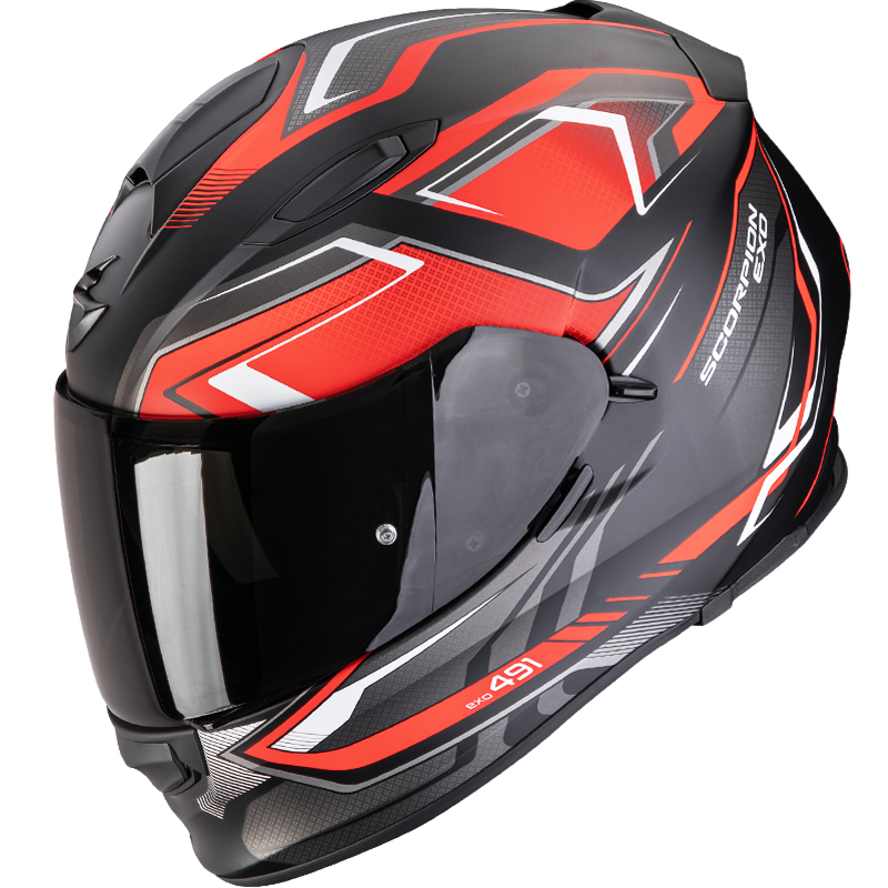 CASCO SCORPION EXO-491 ZUMO BLACK MATT/RED