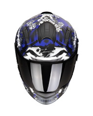CASCO SCORPION EXO-491 SPECTOR BLACK MATT/BLUE