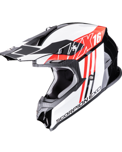 CASCO SCORPION VX-16 EVO AIR LIGNES BLACK/RED