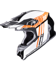 CASCO SCORPION VX-16 EVO AIR LIGNES BLACK/ORANGE