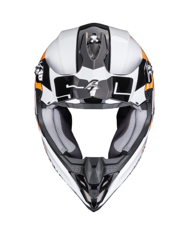CASCO SCORPION VX-16 EVO AIR LIGNES BLACK/ORANGE