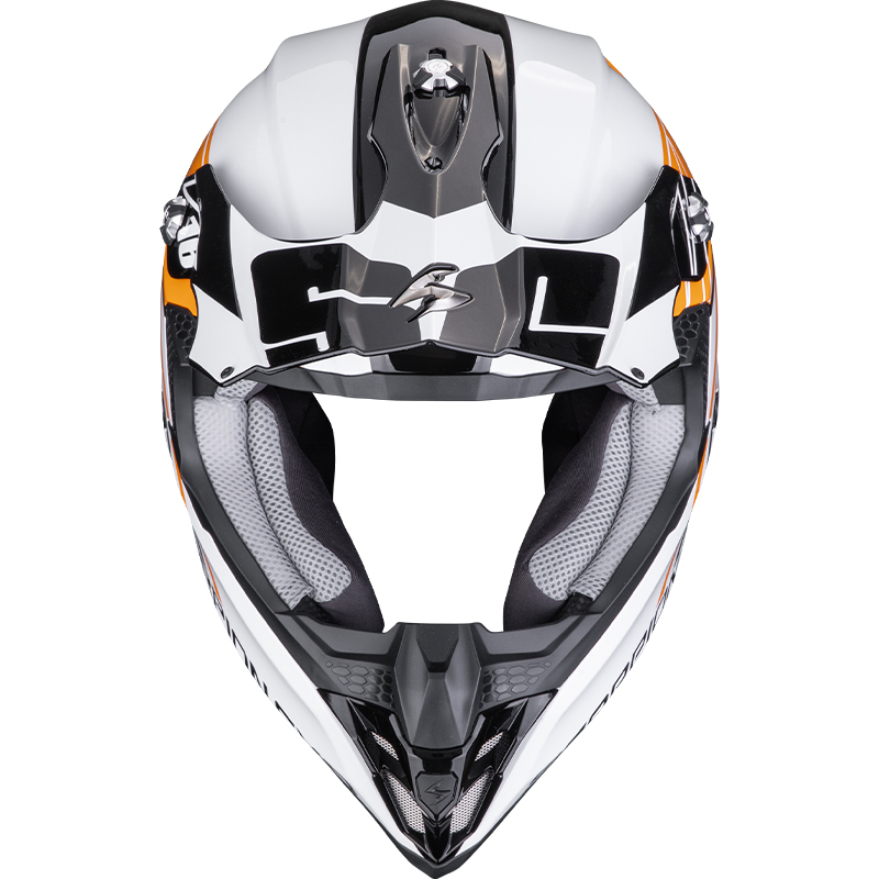 CASCO SCORPION VX-16 EVO AIR LIGNES BLACK/ORANGE