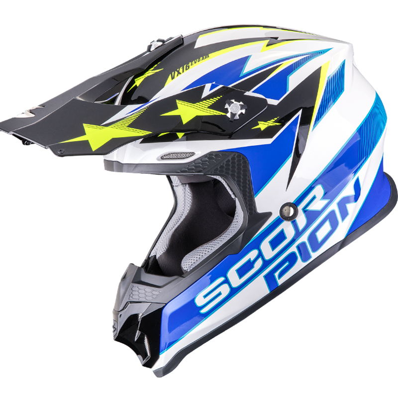 CASCO SCORPION VX-16 EVO AIR PATRIOT WHITE/BLUE/YELLOW