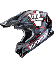 CASCO SCORPION VX-16 EVO AIR ROK BLACK/SILVER/RED