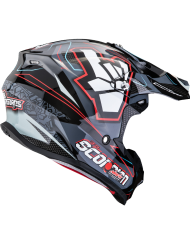 CASCO SCORPION VX-16 EVO AIR ROK BLACK/SILVER/RED