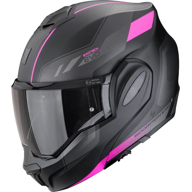CASCO SCORPION EXO-TECH EVO SOCIUS BLACK MATT/FUCSIA